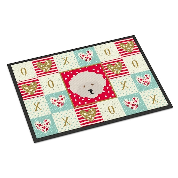 Carolines Treasures 24 x 36 in. Bichon Frise Love Indoor or Outdoor Mat CK5185JMAT - main